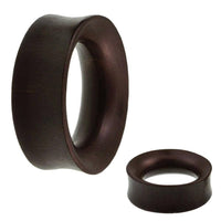 Load image into Gallery viewer, Holz Tunnel schmal schwarz Holztunnel handgeschnitzt Eisenholz Tribal Plug Expander Organic.
