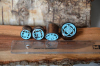 Cargar imagen en el visor de la galería, Holz Tunnel Sonoholz Resin Türkis Inlay Spiralbögen Blume - chic-net.de
