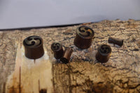 Load image into Gallery viewer, Holz Tunnel Sonoholz Triskele Inlay drei Sicheln Plug - chic-net.de
