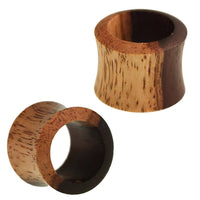 Load image into Gallery viewer, Holz Tunnel Sonoholz zweifarbig konvex hell dunkel braun - chic-net.de
