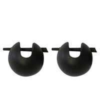 Load image into Gallery viewer, Holzcreolen, Hart-Holz, ca. 1,1 cm Ø, schwarz, Ohrringe - chic-net.de
