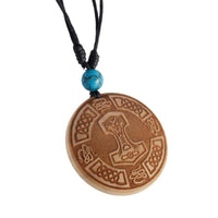 Load image into Gallery viewer, Holzkette Perlmutt verstellbar Baumwolle Muschel Kette Holz gold silber rund - chic-net.de
