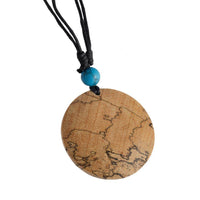 Load image into Gallery viewer, Holzkette Perlmutt verstellbar Baumwolle Muschel Kette Holz gold silber rund - chic-net.de
