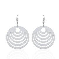 Cargar imagen en el visor de la galería, Holzohrringe bunt 50 mm rund Halbkreise Damen Ohrringe Holz Ohrhänger Organic - chic-net.de
