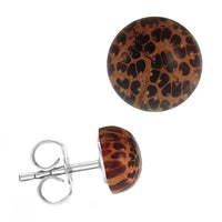 Load image into Gallery viewer, Holzohrstecker Edelstahl Halbkugel verschiedene Holzarten unisex - chic-net.de
