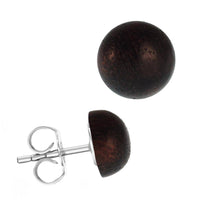 Load image into Gallery viewer, Holzohrstecker Edelstahl Halbkugel verschiedene Holzarten unisex - chic-net.de

