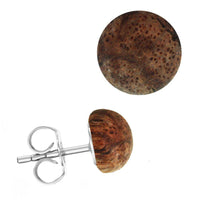 Load image into Gallery viewer, Holzohrstecker Edelstahl Halbkugel verschiedene Holzarten unisex - chic-net.de
