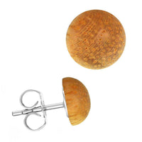 Load image into Gallery viewer, Holzohrstecker Edelstahl Halbkugel verschiedene Holzarten unisex - chic-net.de
