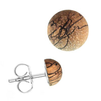 Load image into Gallery viewer, Holzohrstecker Edelstahl Halbkugel verschiedene Holzarten unisex - chic-net.de
