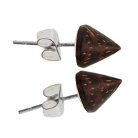 Load image into Gallery viewer, Holzohrstecker Ohrstecker Holz Kegel 925er Sterlingsilber 8 mm Maserung - chic-net.de
