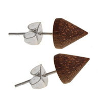 Load image into Gallery viewer, Holzohrstecker Ohrstecker Holz Kegel 925er Sterlingsilber 8 mm Maserung - chic-net.de
