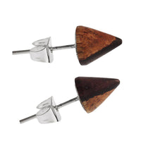 Load image into Gallery viewer, Holzohrstecker Ohrstecker Holz Kegel 925er Sterlingsilber 8 mm Maserung - chic-net.de
