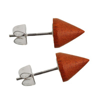 Load image into Gallery viewer, Holzohrstecker Ohrstecker Holz Kegel 925er Sterlingsilber 8 mm Maserung - chic-net.de
