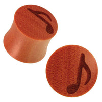 Load image into Gallery viewer, Holzplug braun Noten Gravur Laser Tribal Tunnel Ohrstecker Expander - chic-net.de
