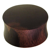 Load image into Gallery viewer, Holzplug Eisenholz dunkel leicht konvex double flared - chic-net.de
