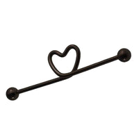 Load image into Gallery viewer, Industrial Piercing Edelstahl, titan beschichtet schwarz, Herz, kugel verschluss - chic-net.de
