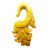 Cargar imagen en el visor de la galería, Jackfrucht Holz hell braun 10mm Lobe Piercing Hook Fire - chic-net.de
