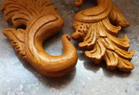 Cargar imagen en el visor de la galería, Jackfrucht Holz hell braun 10mm Lobe Piercing Hook Fire - chic-net.de
