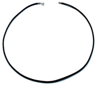 Cargar imagen en el visor de la galería, Kautschuk Kette schwarz 2 mm dick 925er Sterlingsilber Verschluss verschiedene Längen - chic-net.de

