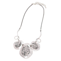 Load image into Gallery viewer, Ketten Halskette Edelstahl Wellen Spirale Anhänger Abstrakt silberfarben  Länge 27 cm - chic-net.de
