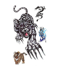 Load image into Gallery viewer, Klebe Tattoo Chinesischer Drache schwarz blau Tiger weiß braun 4 Motive 1 Bogen - chic-net.de

