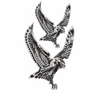 Load image into Gallery viewer, Klebetattoo Tattoos Adler schwarz weiß Comic-Style vereinfacht 2 Motive 1 Bogen - chic-net.de
