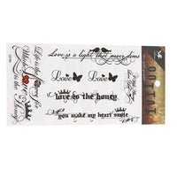 Load image into Gallery viewer, Klebetattoo Tattoos Love Sprüche gothic kursiv Vögel Schmetterlinge Krone 1 Bogen - chic-net.de
