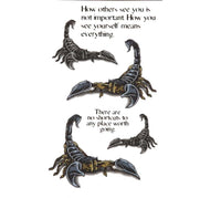 Load image into Gallery viewer, Klebetattoos Tattoo 3D Skorpione gute Sprüche Selbstbewusstsein 1 Bogen 6 Motive - chic-net.de
