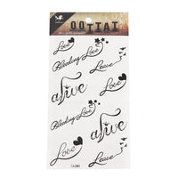 Cargar imagen en el visor de la galería, Klebetattoos Tattoo Love Live Leave Schreibschrift 1 Bogen 9 Motive - chic-net.de
