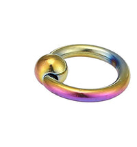 Load image into Gallery viewer, Klemmkugelring Septum Piercing Regenbogen 6mm Edelstahl - chic-net.de
