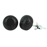 Load image into Gallery viewer, Kokosnuss-Ohrstecker, kugelrund, 8mmØ, Dunkelbraun, aus Kokonusssholz, 925er Sterlingsilber-Stift - chic-net.de
