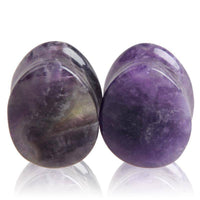 Cargar imagen en el visor de la galería, Amethyst Stein Flesh Plug Träne double flared lila - chic-net.de
