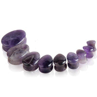 Cargar imagen en el visor de la galería, Amethyst Stein Flesh Plug Träne double flared lila - chic-net.de
