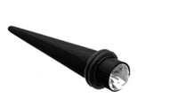 Load image into Gallery viewer, Kristall Piercing Expander Dehnungsstab Straight Dehnstab Unisex Tunnel Plug Ohrstecker schwarz - chic-net.de
