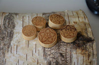 Cargar imagen en el visor de la galería, Krokodil Holz Plug Schwertlilien Stern double flared - chic-net.de
