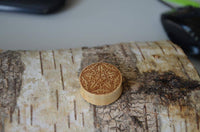 Cargar imagen en el visor de la galería, Krokodil Holz Plug Schwertlilien Stern double flared - chic-net.de
