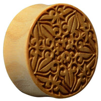 Cargar imagen en el visor de la galería, Krokodil Holz Plug Schwertlilien Stern double flared - chic-net.de
