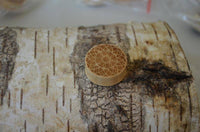 Cargar imagen en el visor de la galería, Krokodil Holz Plug Stern Blume hell double flared - chic-net.de
