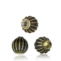 Cargar imagen en el visor de la galería, Kugel Bauchnabelpiercing Brass Edelstahl gold - chic-net.de
