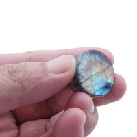 Cargar imagen en el visor de la galería, Labradorit Stein Flesh Plug double flared blau grau gelb - chic-net.de
