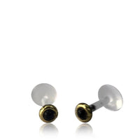 Load image into Gallery viewer, Labret Lippen Piercing Bio Acryl Amethyst antik golden Brass Tragus Conch Helix - chic-net.de
