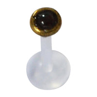 Load image into Gallery viewer, Labret Lippen Piercing Bio Acryl Amethyst antik golden Brass Tragus Conch Helix - chic-net.de
