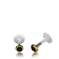 Load image into Gallery viewer, Labret Lippen Piercing Bio Acryl Onyx antik golden Brass Tragus Conch Helix - chic-net.de
