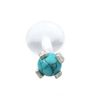 Load image into Gallery viewer, Labret Lippen Piercing Bio Plastic Silber Stein - chic-net.de
