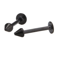 Load image into Gallery viewer, Labret modisches Piercing aus Edelstahl in schwarz mit Spitze Cone klein - chic-net.de
