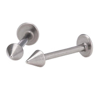Load image into Gallery viewer, Labret modisches Piercing aus Edelstahl in silber groß mit Spitze Cone - chic-net.de
