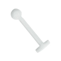 Load image into Gallery viewer, Labret modisches Piercing aus Kunststoff in weiß flexibel mit Kugel - chic-net.de

