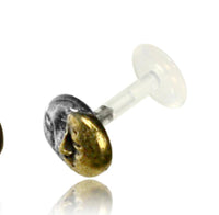 Cargar imagen en el visor de la galería, Labret Piercing Acryl Mond antik gold silber Brass - chic-net.de
