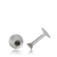 Load image into Gallery viewer, Labret Piercing Glaskristall weiß Bioplastik klar 6 mm oder 8 mm - chic-net.de
