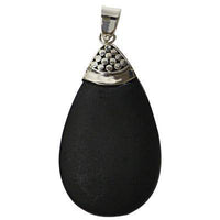 Load image into Gallery viewer, Lavasteinanhänger Unisex Anhänger 925er Sterling Silber Lavastein Schmuck Tropfen Punktmuster - chic-net.de
